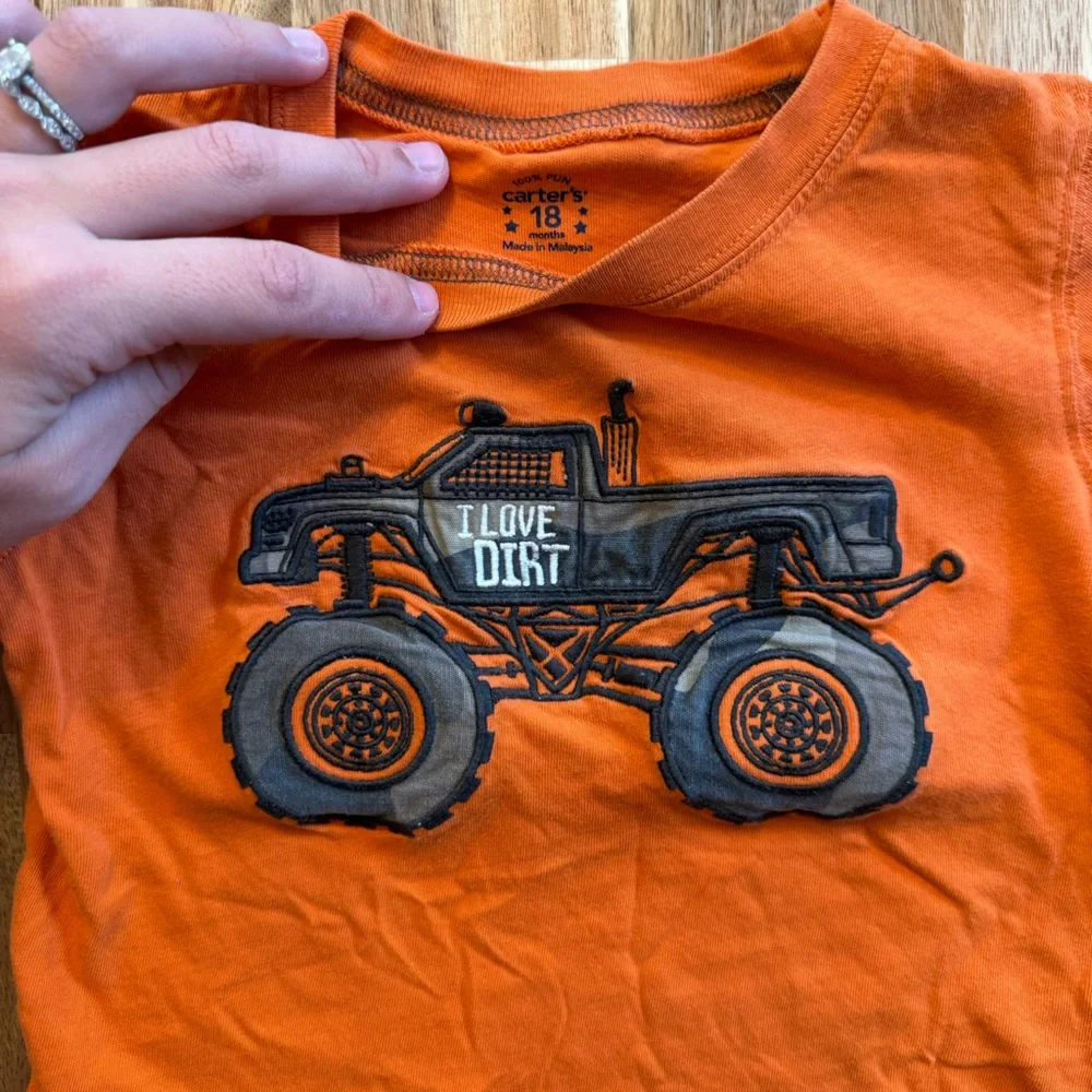 Monster Truck and Guitar Music Short Sleeve‎ T shirt Boys 18 months